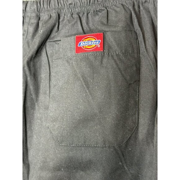 Dickies Women's Medium Black Pink Racing Stripe Drawstring Waist Scrub Pants NWT - Picture 3 of 12